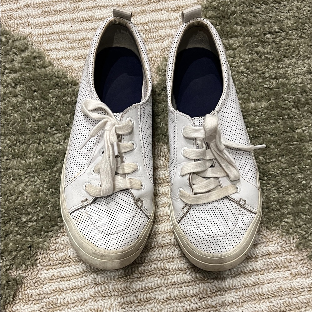Sperry White Perforated Sneakers Size 7